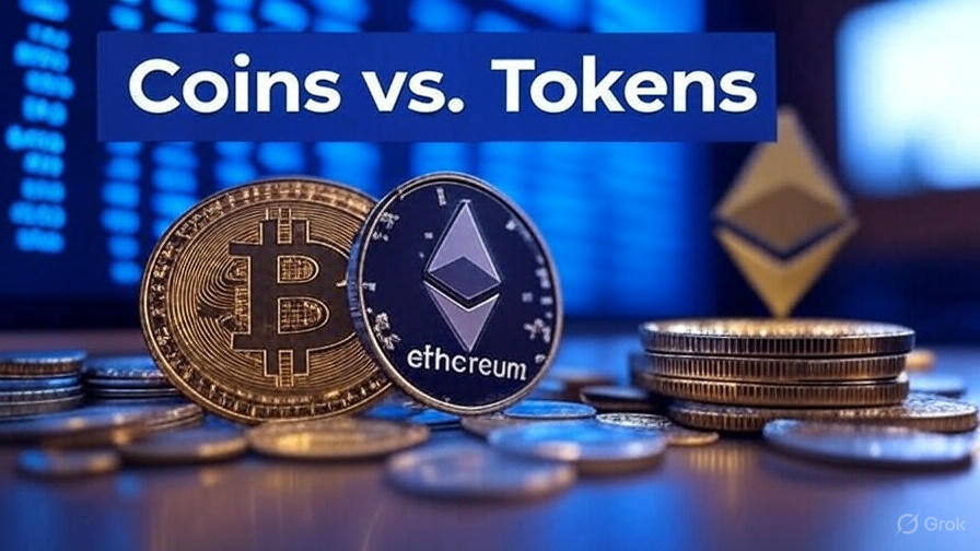 Sự khác nhau giữa Coin and  Token?